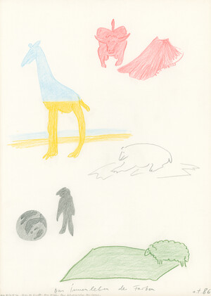 Das Innenleben der Farben. Am Beispiel von: Stier, der Giraffe, dem Eisbär, dem Schwarzseher, dem Lamm