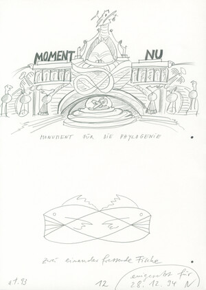 monument für die phylogenie (aus: dramotlette, S. 12) (28.12.94)